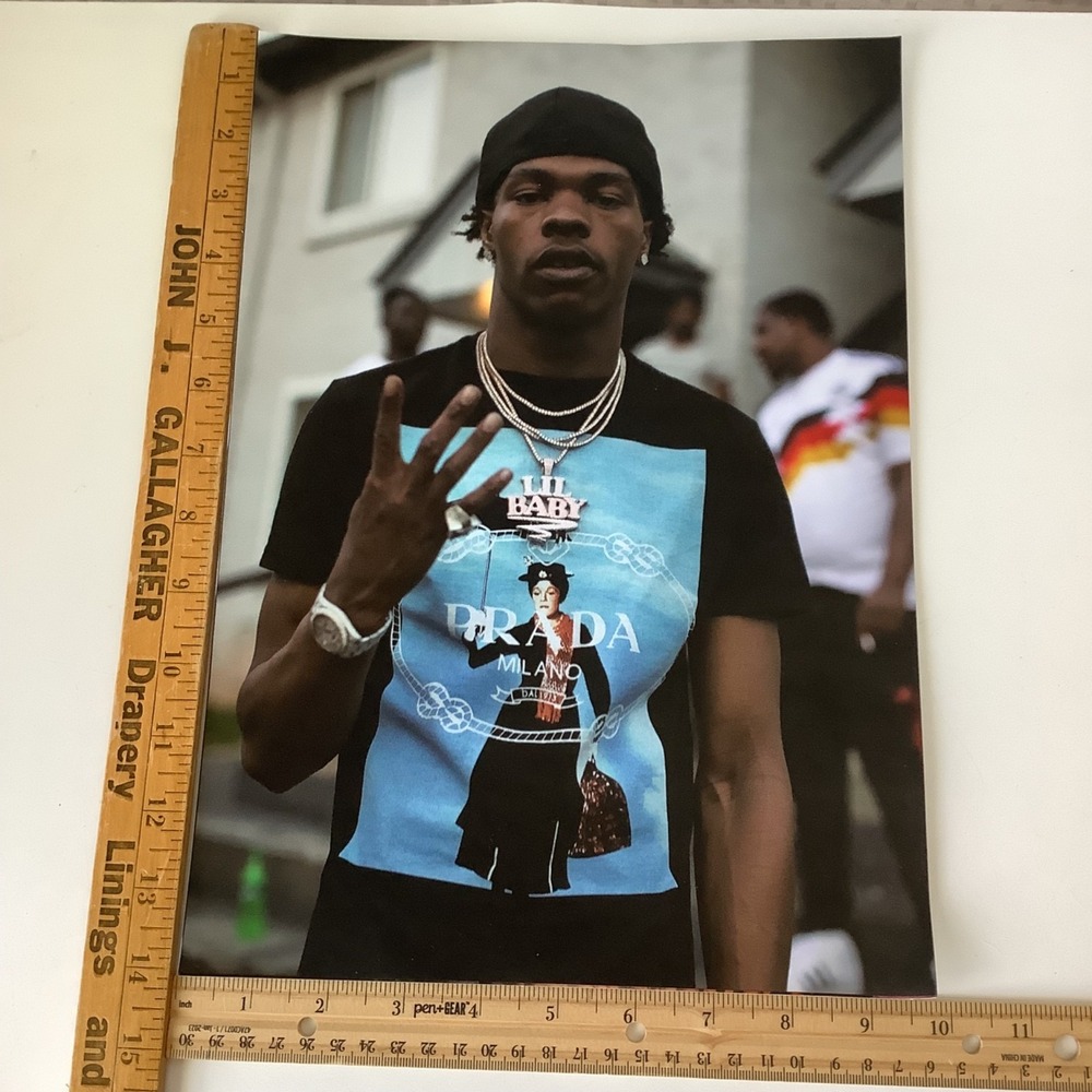 Lil Baby Poster Print Prada Shirt 14x10 Professional Inkjet Paper